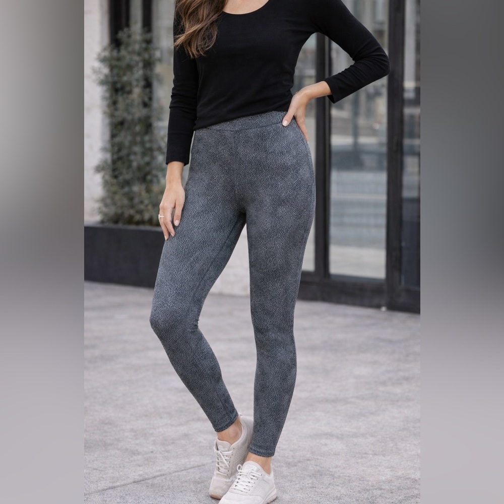 Alice Olivia Textured Stretch Leggings Gray Speckled Pattern Slim Fit Size XS